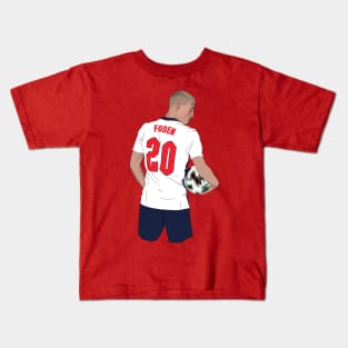 Phil Foden England Gazza Hair Kids T-Shirt